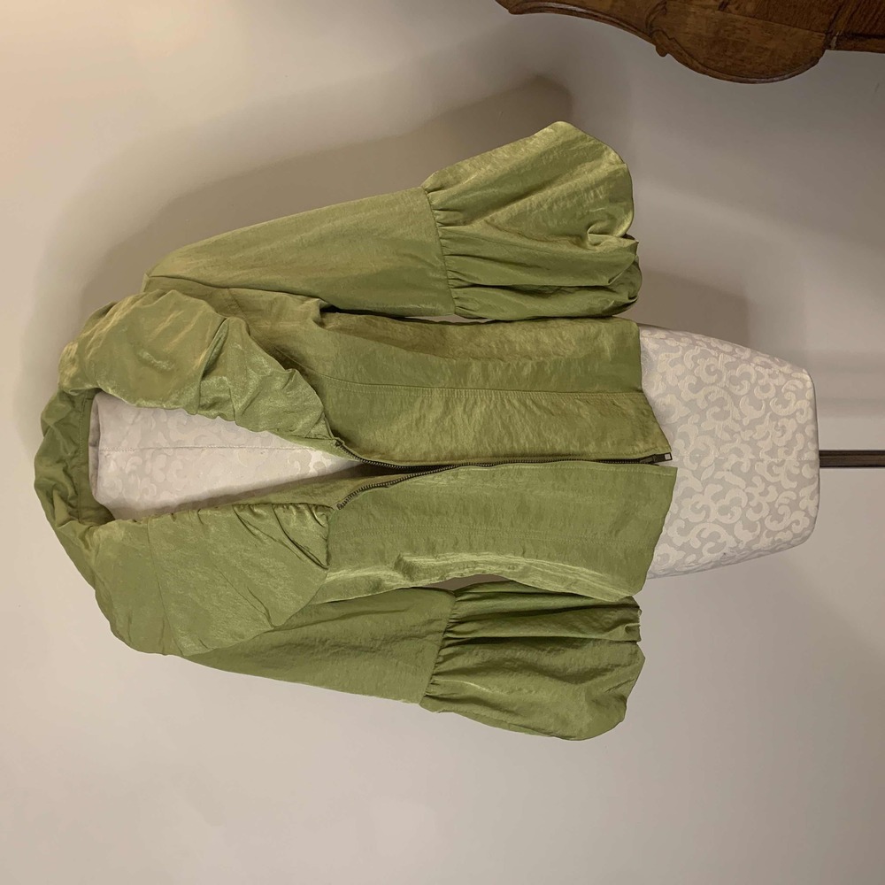 Vintage Design Todays Apple Green Puff Sleeve Bolero Jacket Medium